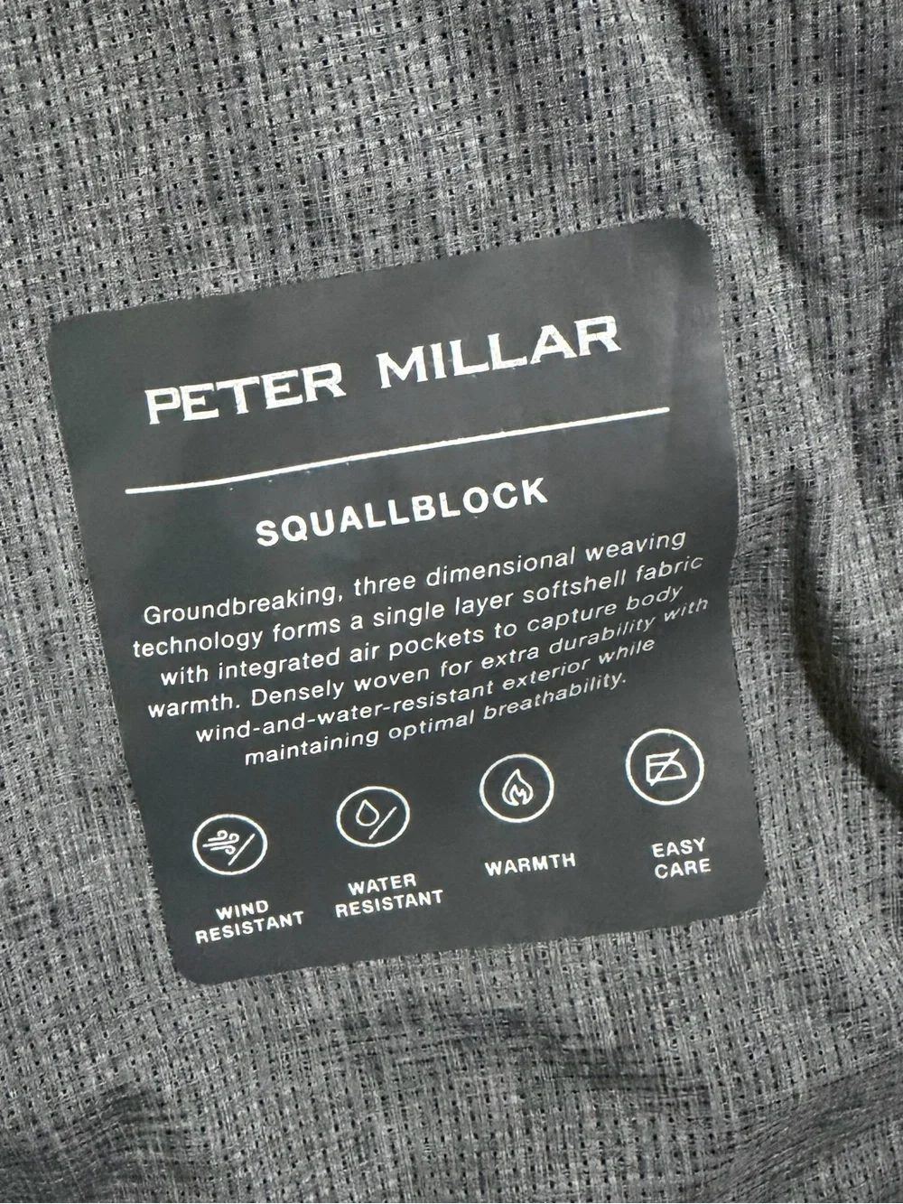 Peter Millar Crown Sport Squallblock Vest Navy Blue Golf Full Zip Men's Large
